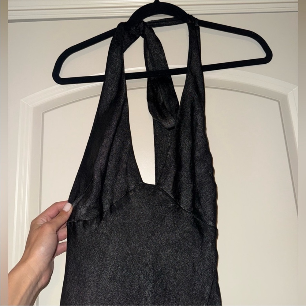 Free People Ella Dress size‎ 2 dark Gray silver Halter Dress - Picture 8 of 15